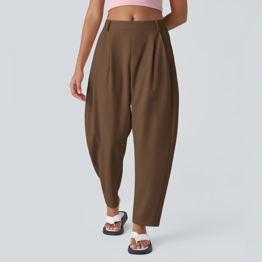 Halara Flex™ Mid Rise Pocket Barrel Leg Work Pants